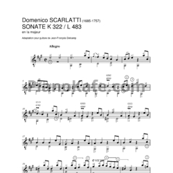 Ноты Д. Скарлатти - Sonate K322/L483 - предпросмотр