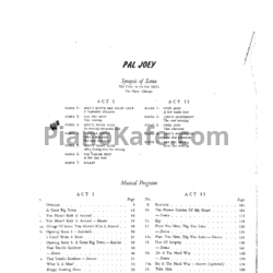 Ноты Richard Rodgers - Pal Joey (Книга нот) - предпросмотр