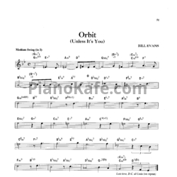 Ноты Bill Evans - Orbit (Unless it's you) - предпросмотр