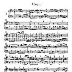 Ноты И. Бах - Аллегро (BWV 1019) - предпросмотр