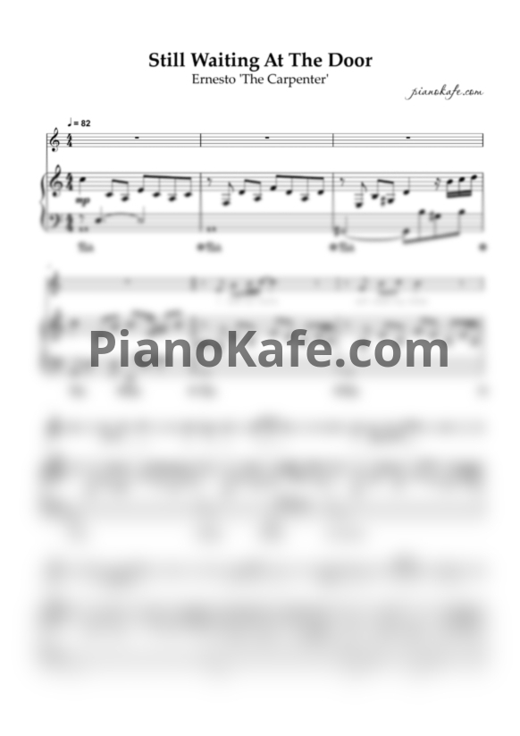 Ноты Ernesto 'The Carpenter' - Still waiting at the door - PianoKafe.com
