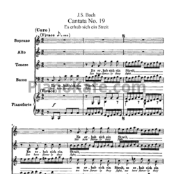 Ноты И. Бах - Кантата №19 "Es erhub ein Streit" (BWV 19) - предпросмотр