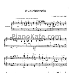 Ноты Франсис Пуленк - Юмореска - предпросмотр