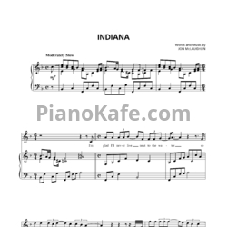Ноты Jon McLaughlin - Indiana - предпросмотр