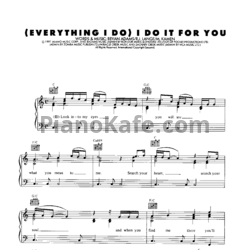 Ноты Bryan Adams - (Everything I do) I'd it for you (Версия 2) - предпросмотр