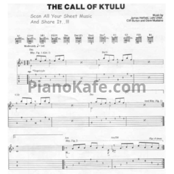 Ноты Metallica - Call of the Ktulu - предпросмотр