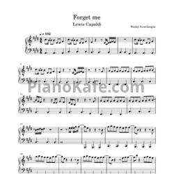 Ноты Lewis Capaldi - Forget me - предпросмотр