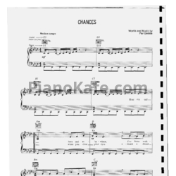 Ноты Roxette - Chances