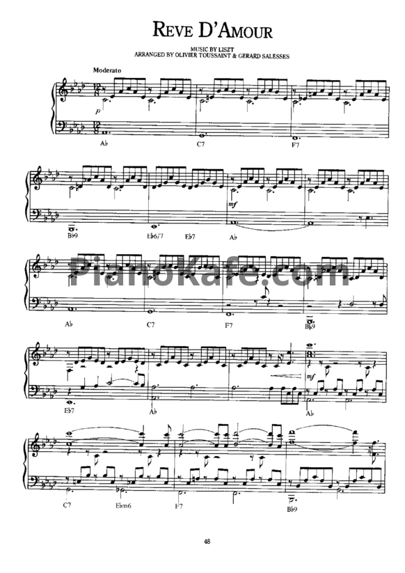 Ноты Richard Clayderman - Reve d'amour - PianoKafe.com