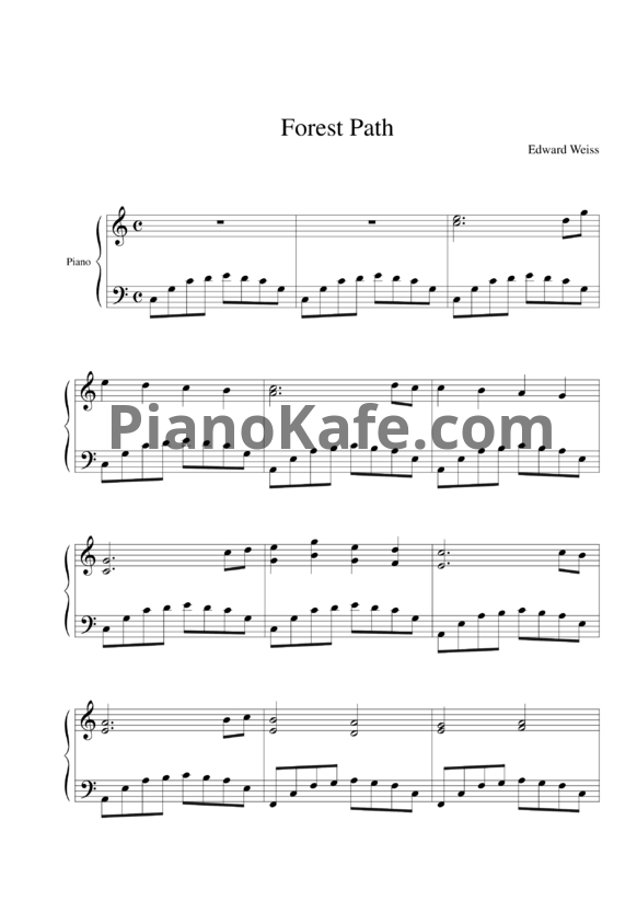 Ноты Edward Weiss - Forest Path - PianoKafe.com