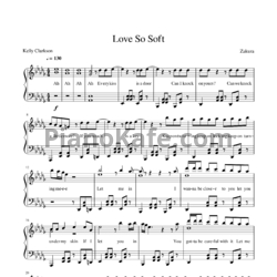Ноты Kelly Clarkson - Love so soft - предпросмотр
