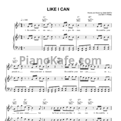 Ноты Sam Smith - Like I can - предпросмотр