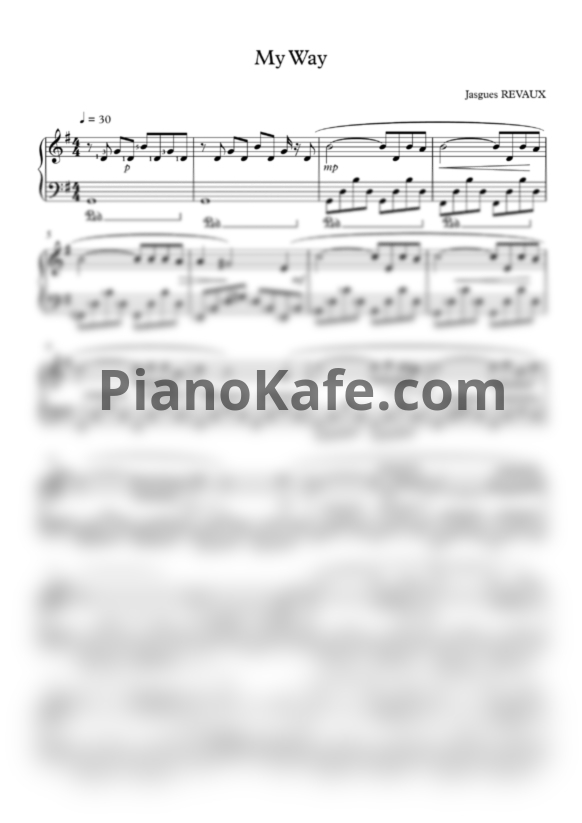 Ноты Frank Sinatra - My way (Версия 3) - PianoKafe.com