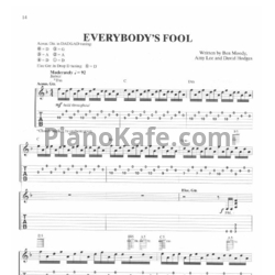 Ноты Evanescence - Everybody's fool - предпросмотр