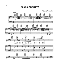 Ноты Michael Jackson - Black or white - предпросмотр