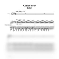 Ноты JVKE - Golden hour (Piano cover)