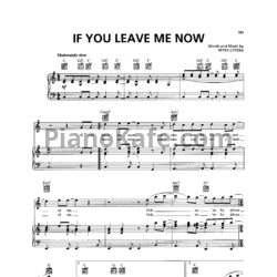 Ноты Chicago - If you leave me now - предпросмотр