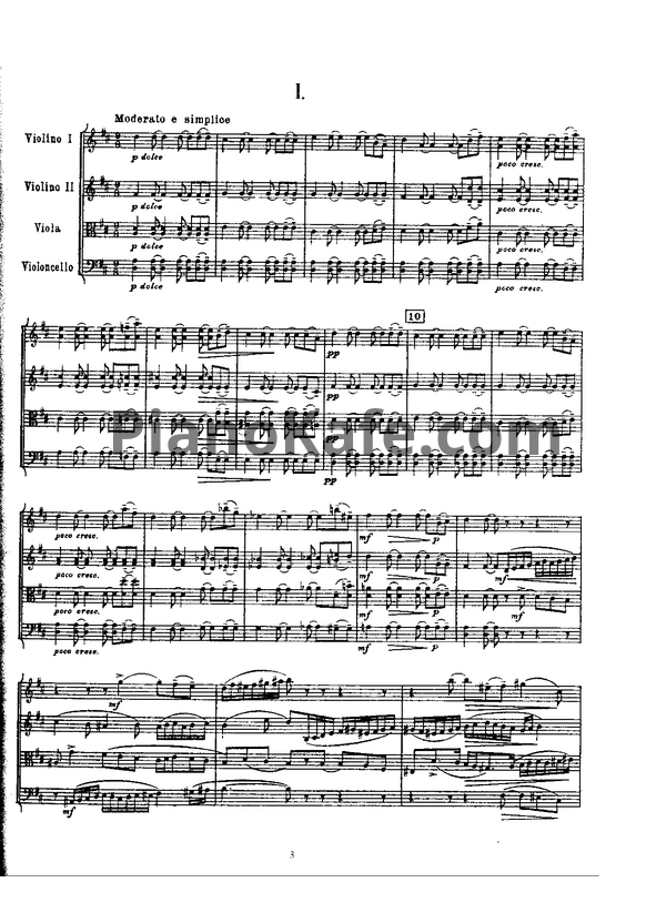Ноты П. Чайковский - Струнный квартет №1 (Партитура, Op. 11) - PianoKafe.com