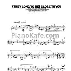 Ноты Burt Bacharach - (They long to be) Close to you (Arranged for classic guitar by John Duarte) - предпросмотр