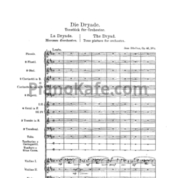 Ноты Ян Сибелиус - Симфоническая поэма "Дриада" (Op. 45, №1, партитура) - предпросмотр