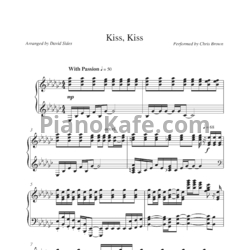 Ноты Chris Brown - Kiss kiss - предпросмотр