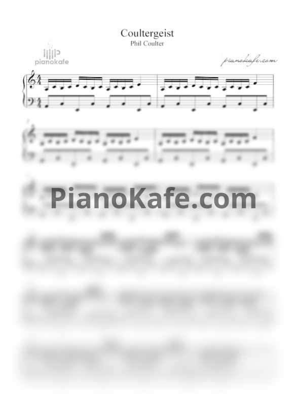 Ноты Phil Coulter - Coultergeist - PianoKafe.com