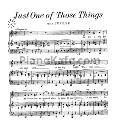 Ноты Cole Porter - Just one of those things - предпросмотр