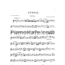 Ноты Фредерик Шопен - Этюд (Op. 25 №7) для 2 скрипок - предпросмотр