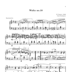 Ноты Ф. Шопен - Вальс №18 ми-бемоль мажор (B.133) - предпросмотр