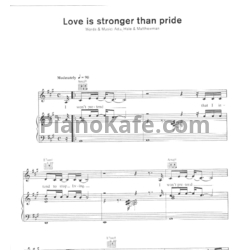 Ноты Sade - Love is stronger than Pride