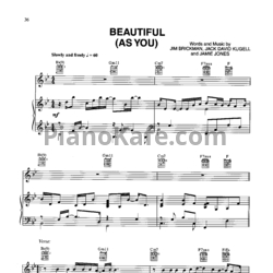 Ноты Jim Brickman - Beautiful (As you) - предпросмотр
