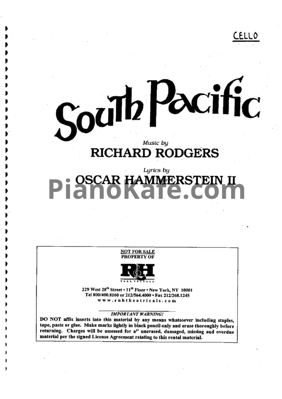 Ноты Richard Rodgers - South Pacific (Сборник) - PianoKafe.com