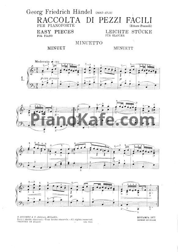 Ноты Георг Гендель - Il mio primo Handel - PianoKafe.com