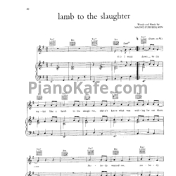 Ноты A-ha - Lamb to the slaughter - предпросмотр