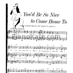 Ноты Cole Porter - You'd be so nice to come home to - предпросмотр