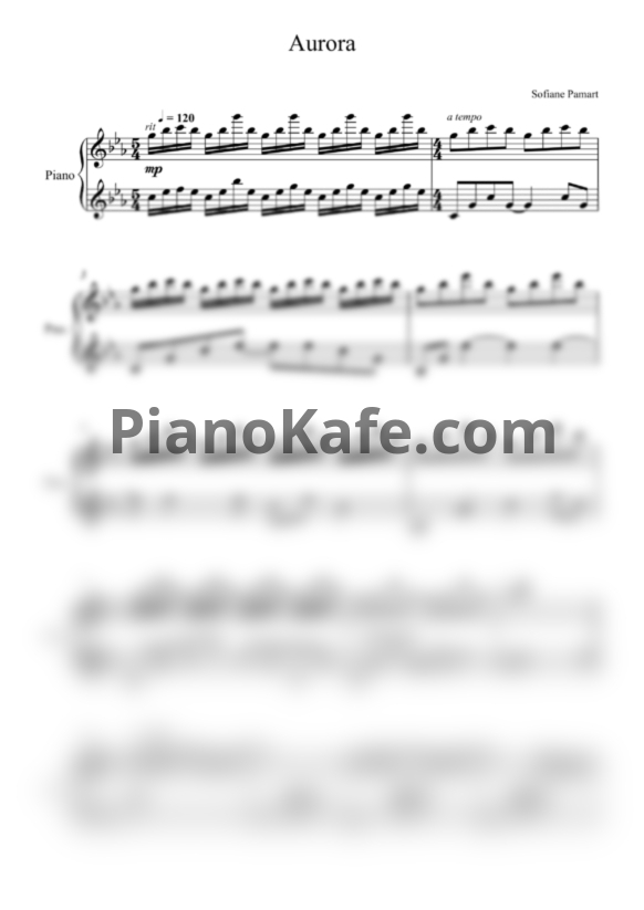 Ноты Sofiane Pamart - Aurora - PianoKafe.com