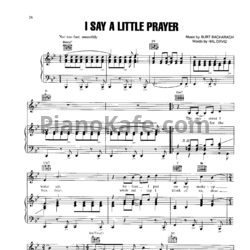 Ноты Aretha Franklin - I say a little prayer - предпросмотр