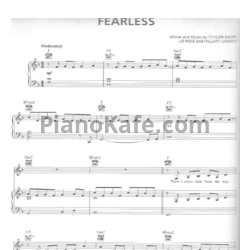 Ноты Taylor Swift - Fearless (Книга нот) - предпросмотр