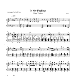 Ноты Drake - In my feelings - предпросмотр