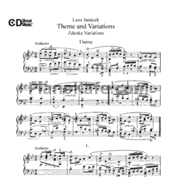 Ноты Леош Яначек - Тема с вариациями - предпросмотр