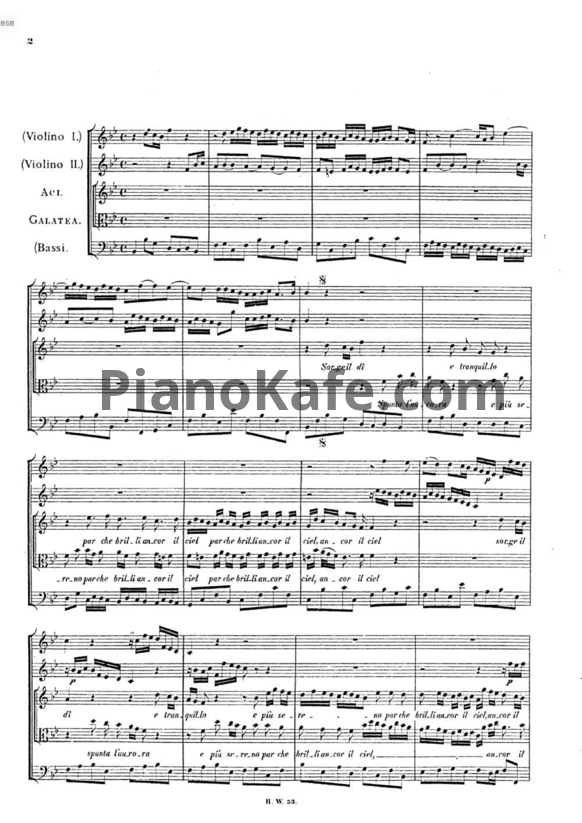 Ноты Георг Гендель - Опера "Ацис, Галатея и Полифем" (HWV 72) - PianoKafe.com