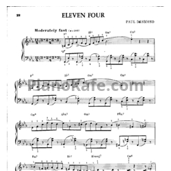 Ноты Paul Desmond - Eleven four - предпросмотр