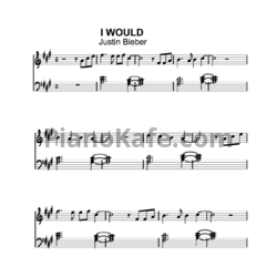 Ноты Justin Bieber - I would - предпросмотр