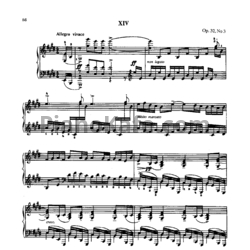 Ноты Сергей Рахманинов - Прелюдия (Oр. 32, № 3) E-dur - предпросмотр