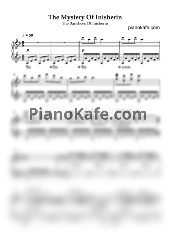 Ноты The Banshees Of Inisherin - The Mystery Of Inisherin - PianoKafe.com