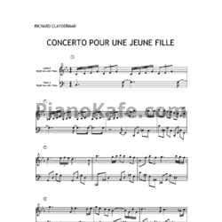 Ноты Richard Clayderman - Concerto pour une Jeune fille - предпросмотр
