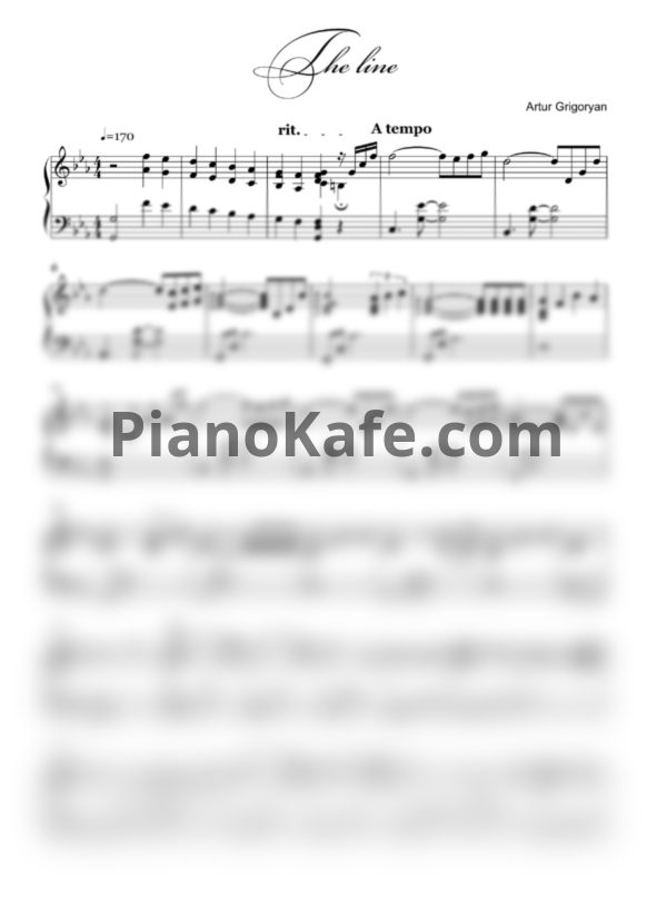 Ноты Artur Grigoryan - The line - PianoKafe.com