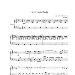 Ноты Maroon 5 - Love somebody - предпросмотр
