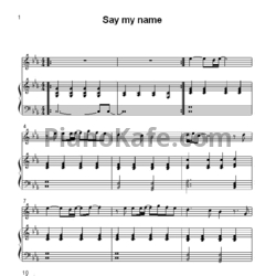 Ноты Within Temptation - Say my name - предпросмотр