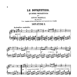 Ноты А. Диабелли - Le Bouquetier (Op. 151) - предпросмотр